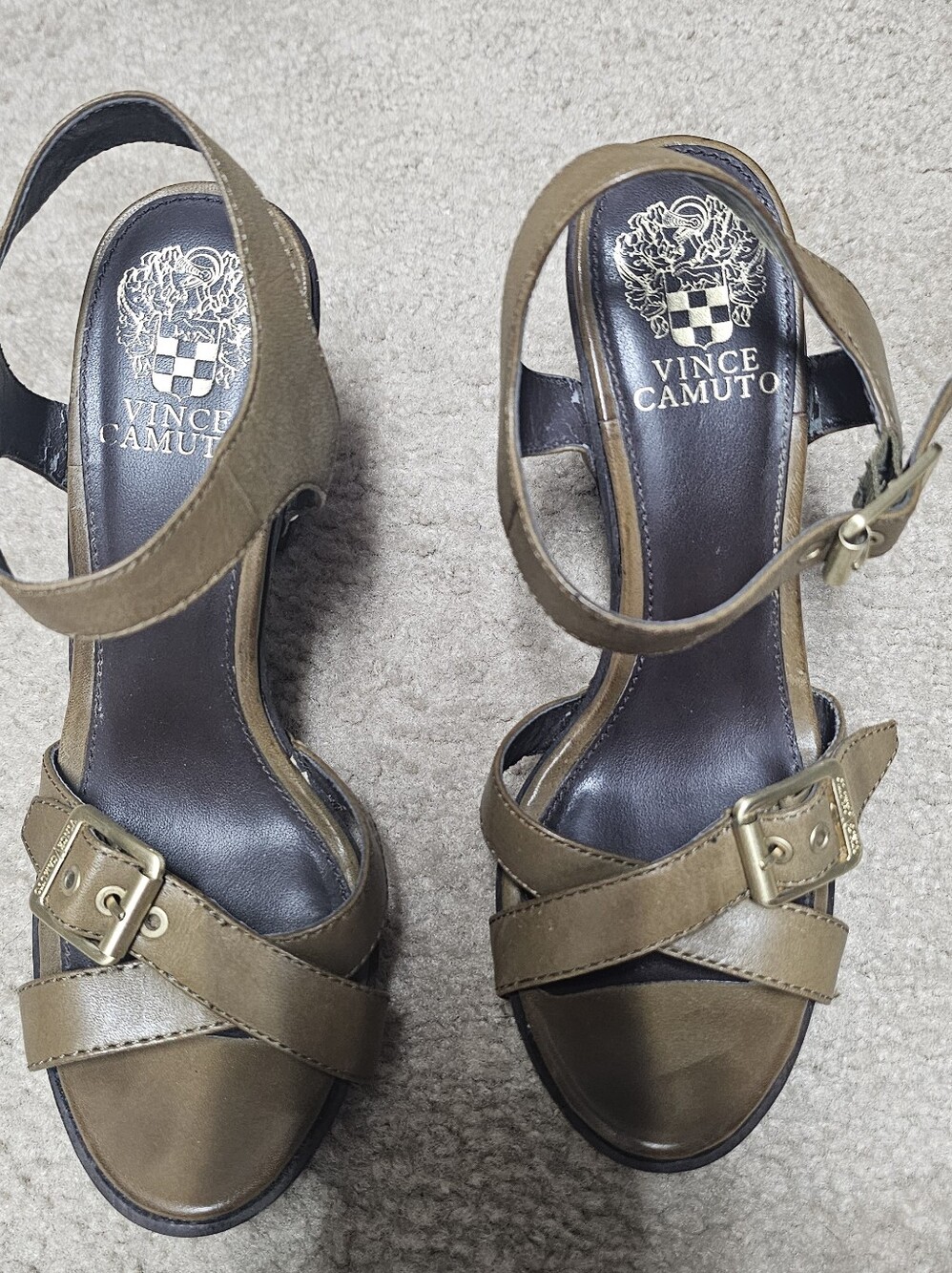 Olive Color Vince Camuto sandals
